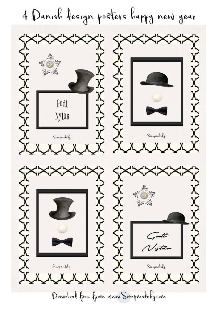 Danish design poster happy new year