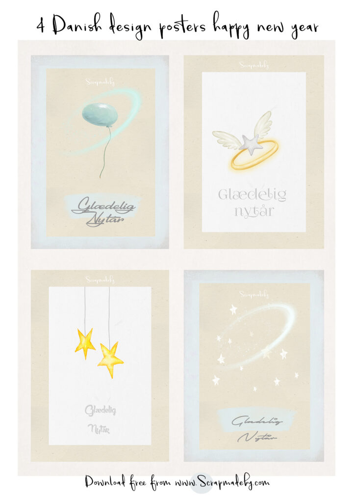 Danish design poster happy new year