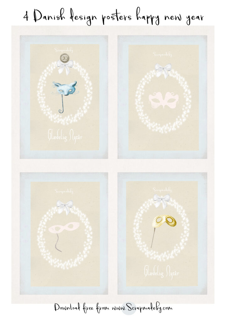 Danish design poster happy new year
