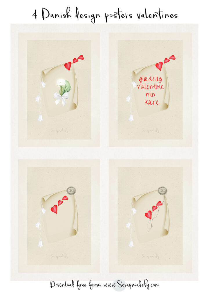 Danish  poster  valentines