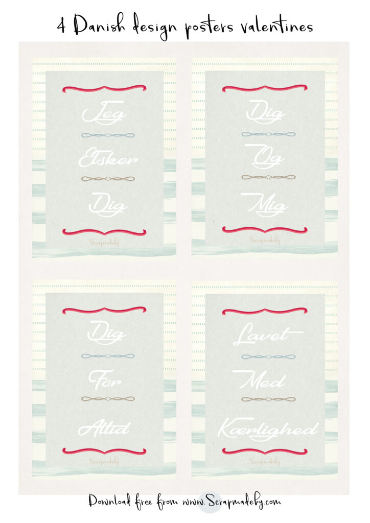 Danish poster valentines