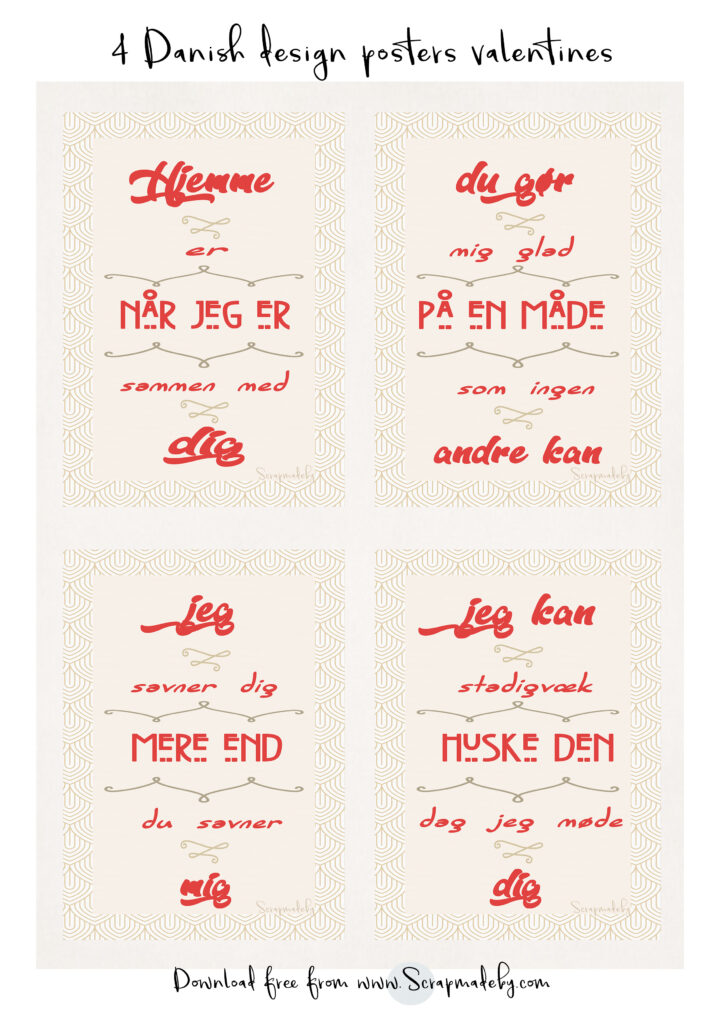 Danish poster valentines