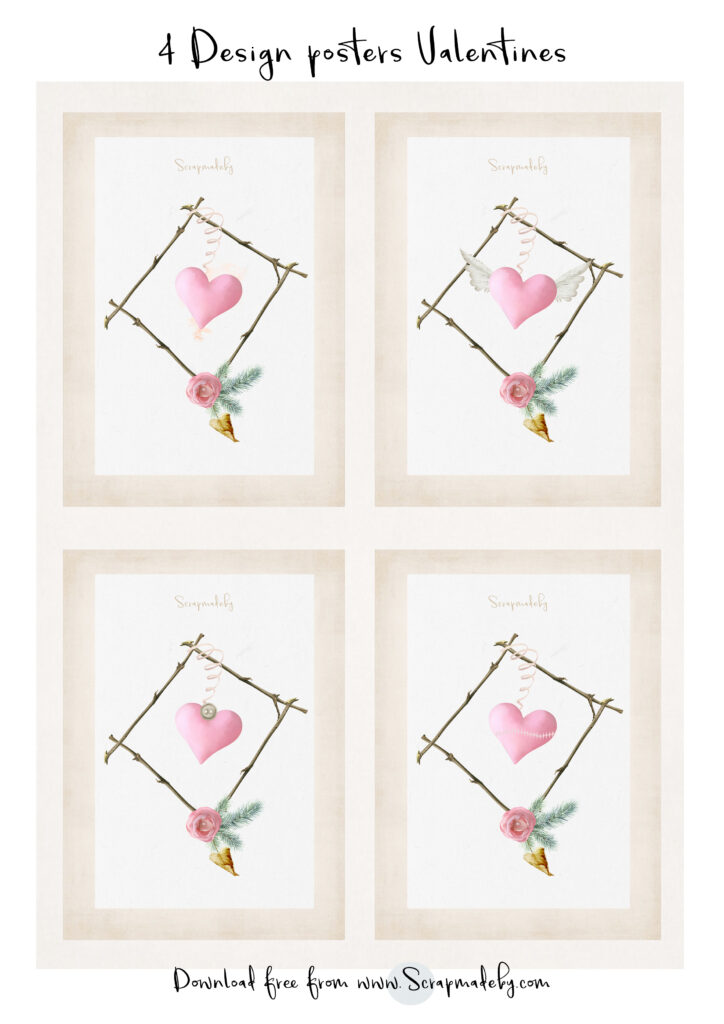 Design poster valentines