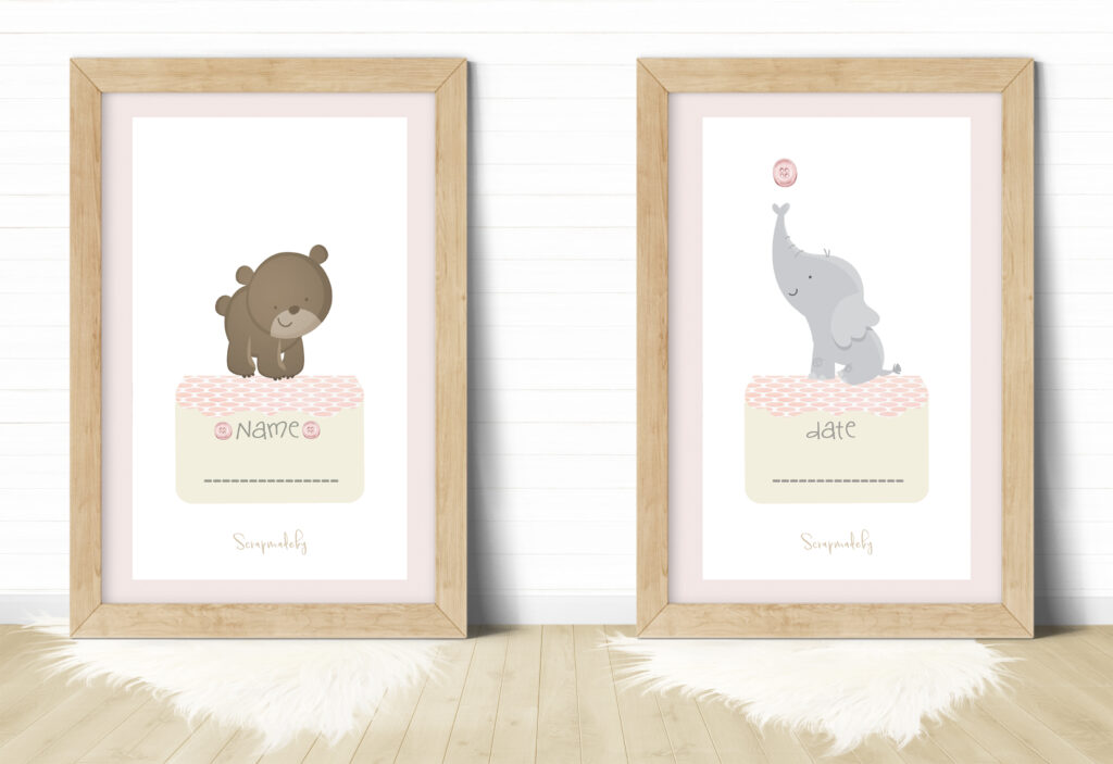 Design poster to baby girls