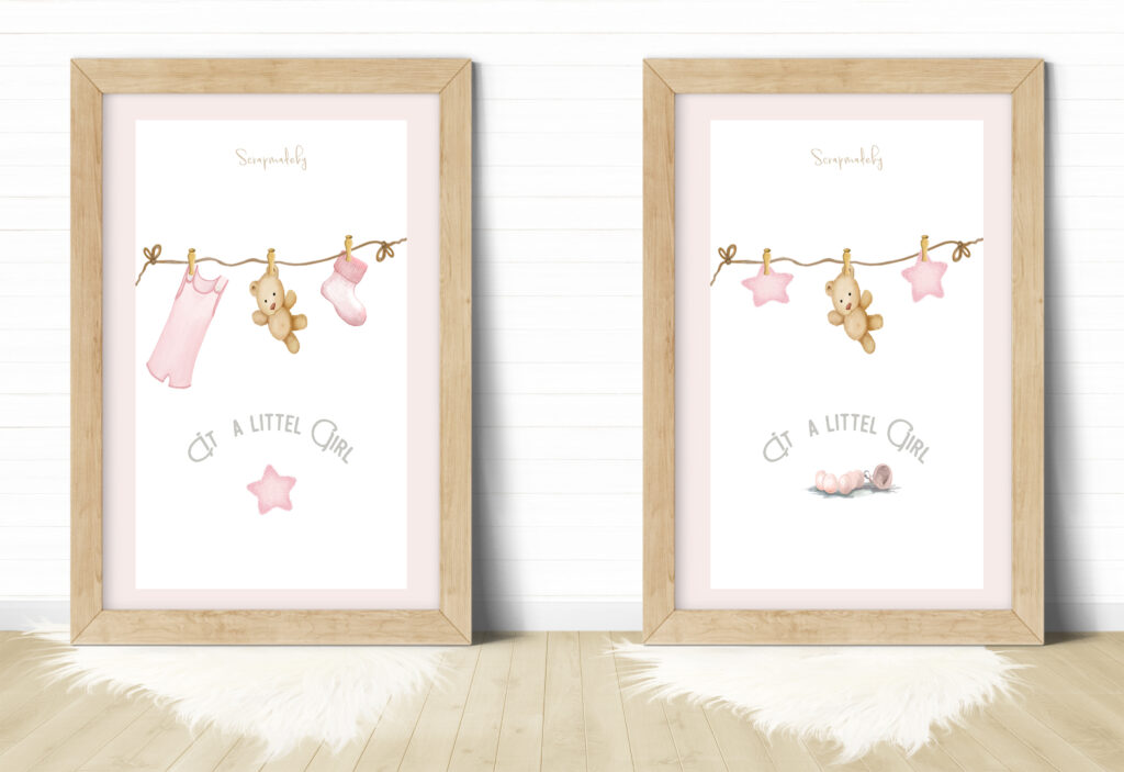 Design poster to baby girls