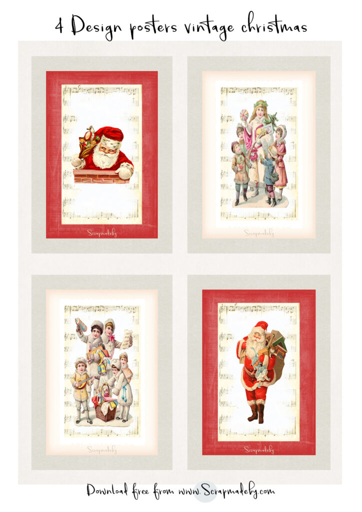 Design poster vintage christmas