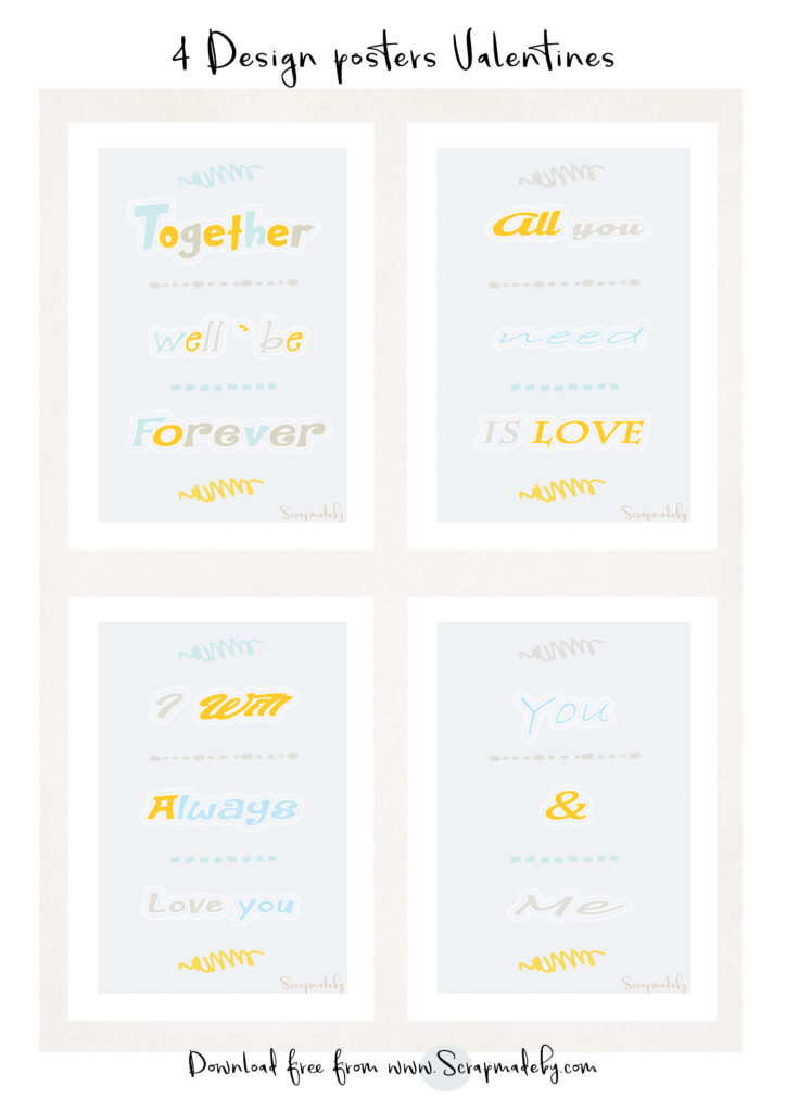Design poster valentines