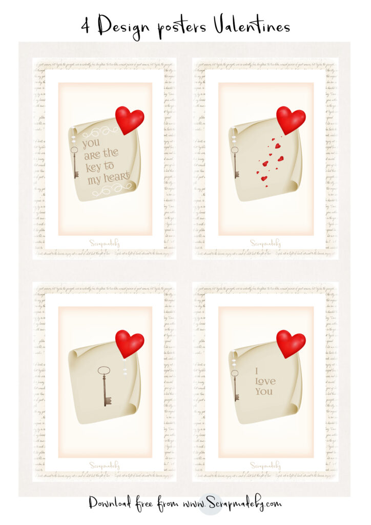 Design poster valentines