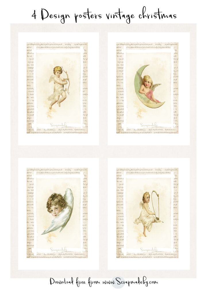 Design poster vintage christmas