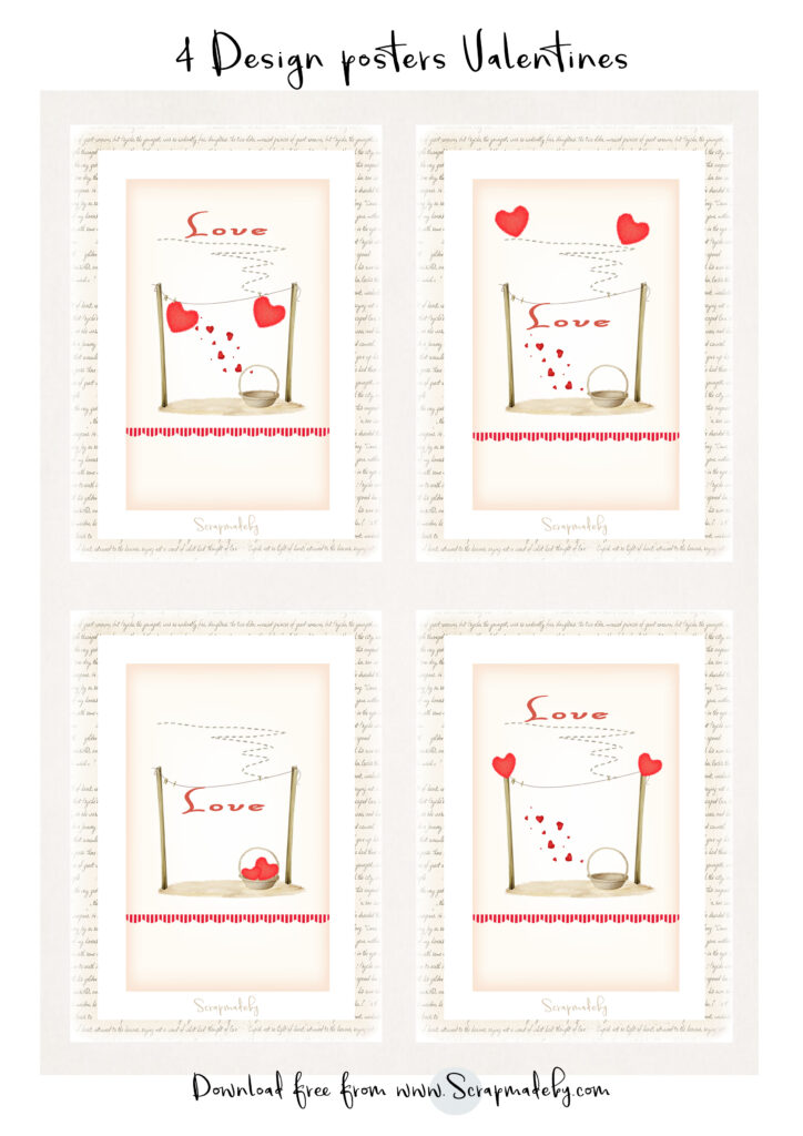 Design poster valentines