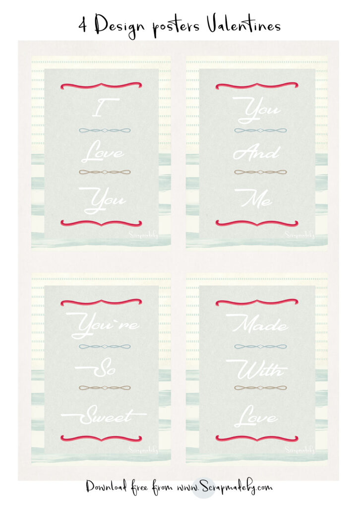 Design poster valentines