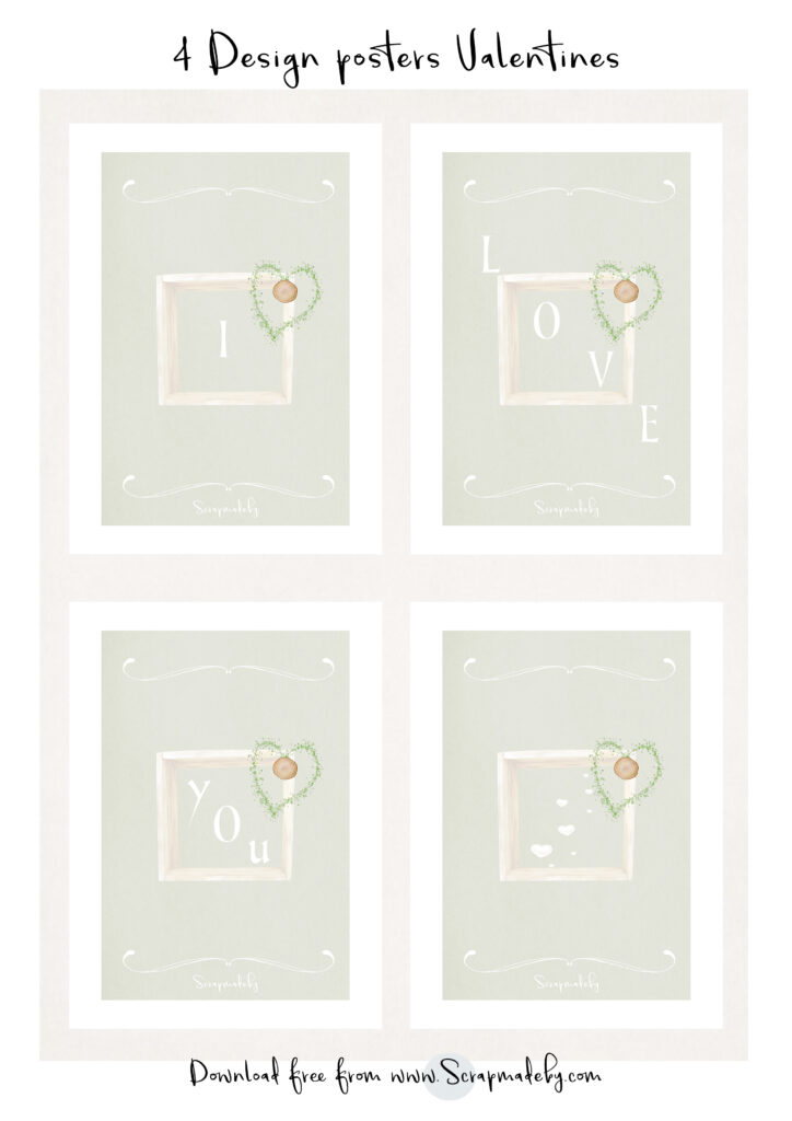 Design poster valentines