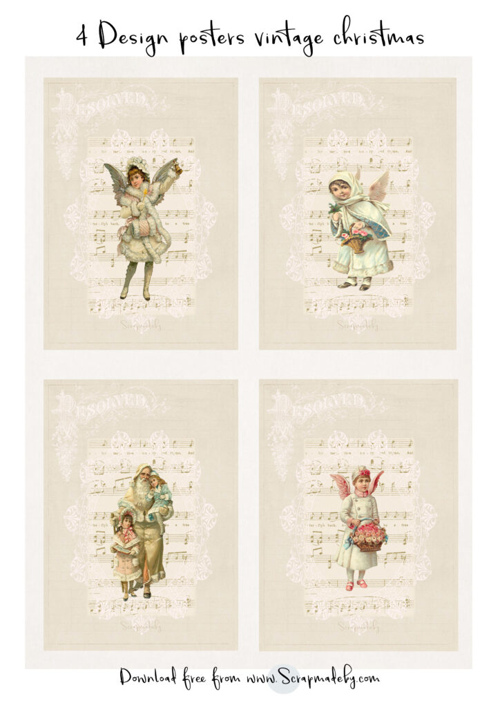 Design poster vintage christmas