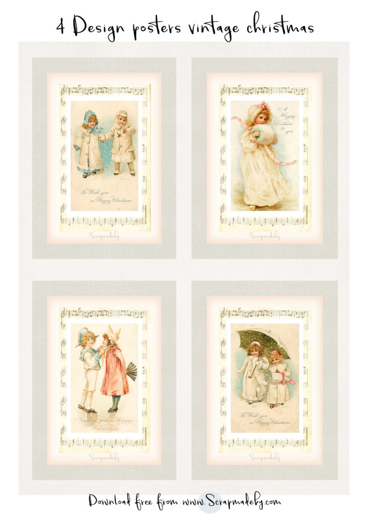 Design poster vintage chrismas