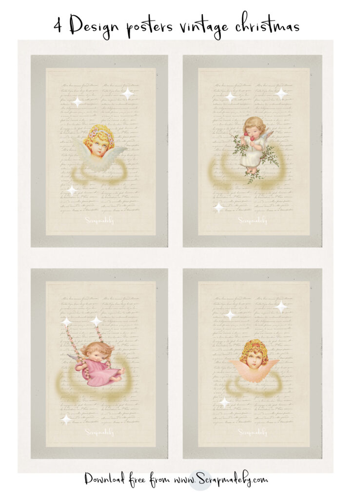 Design poster vintage christmas