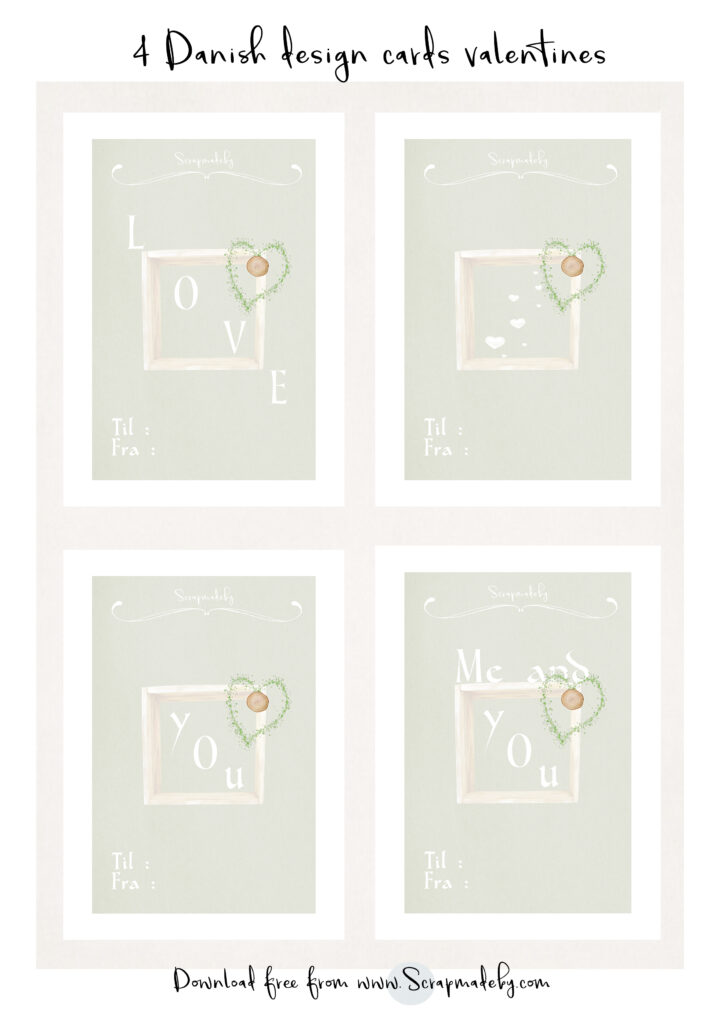 Danish cards valentines