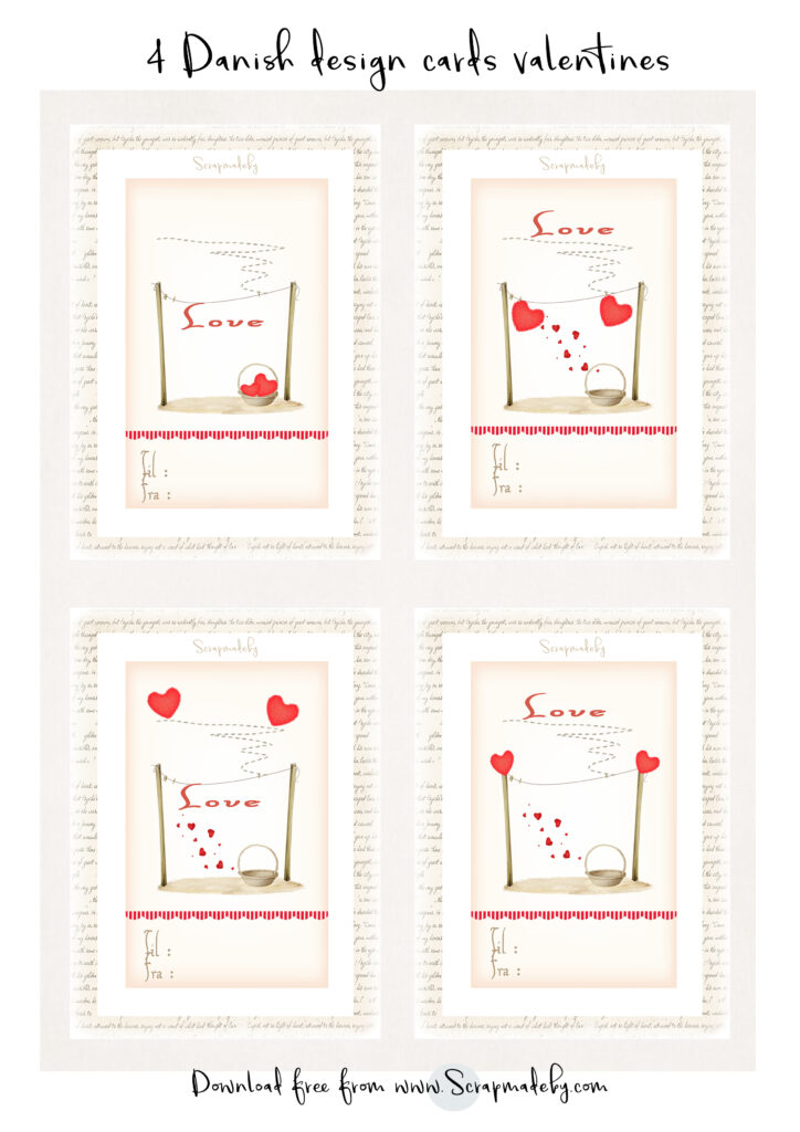 Danish cards valentines