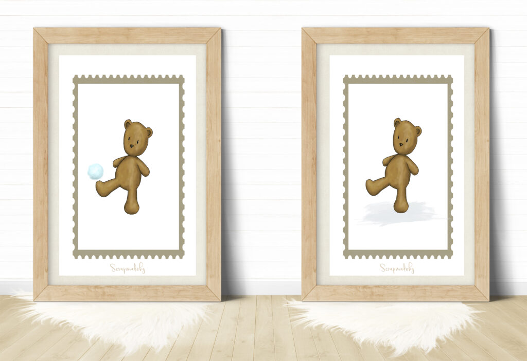 Design poster teddy bear