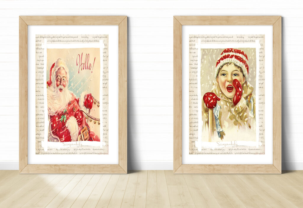 Design poster vintage christmas