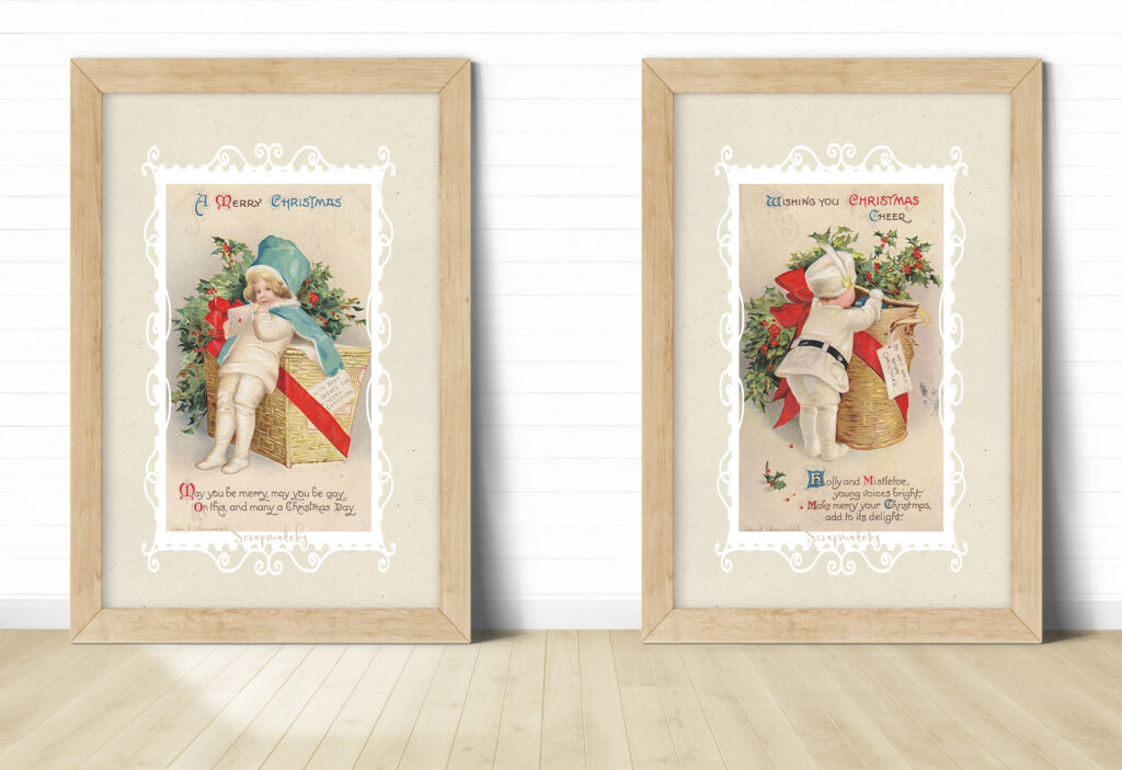 Design poster vintage christmas