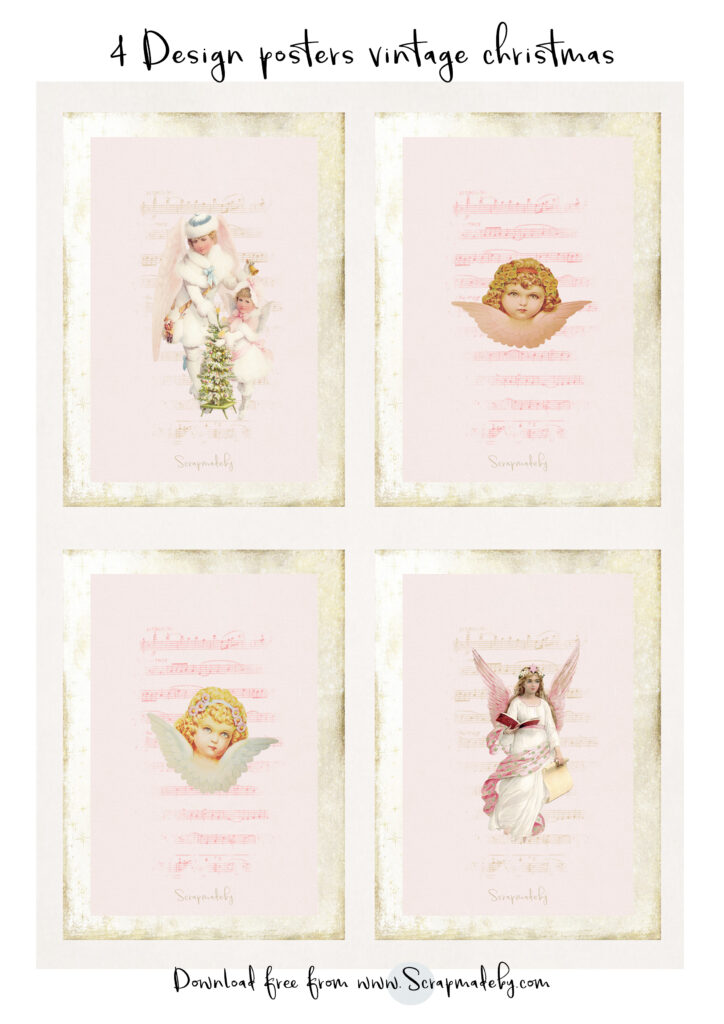 Design poster vintage christmas