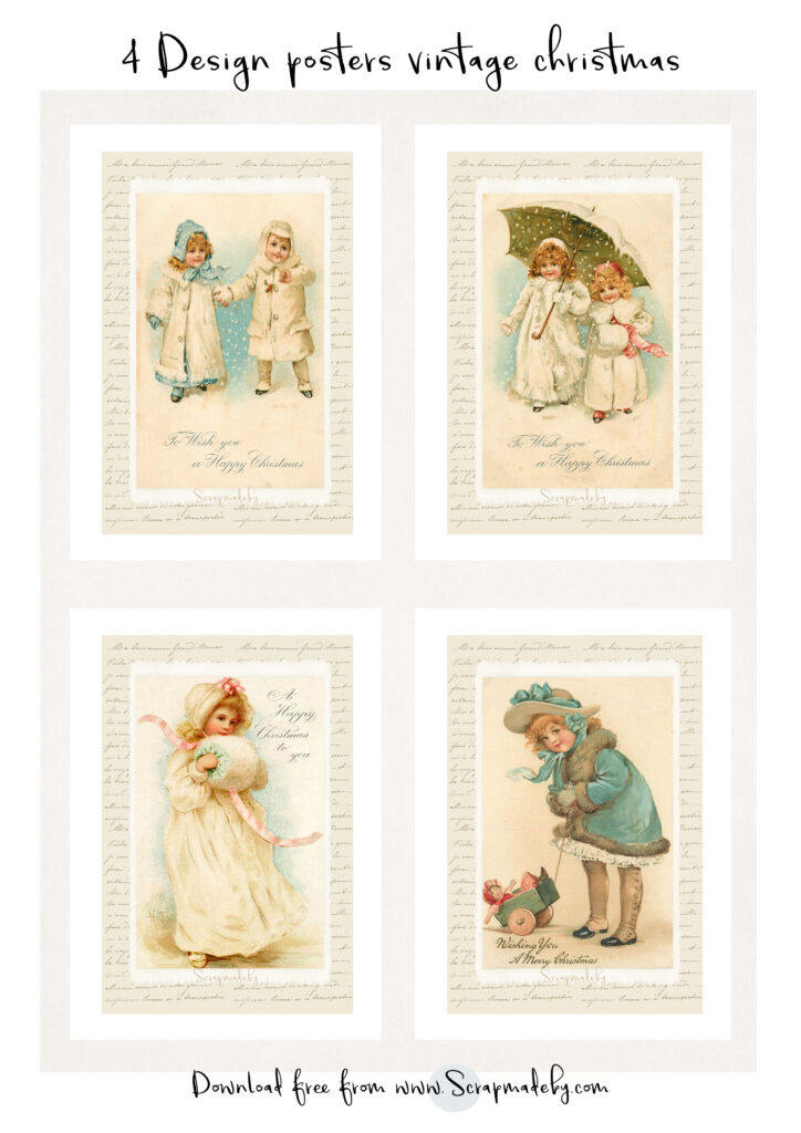 Design poster vintage christmas