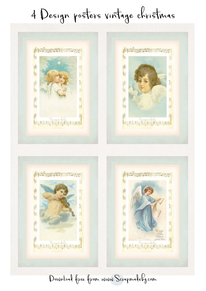 Design poster vintage christmas