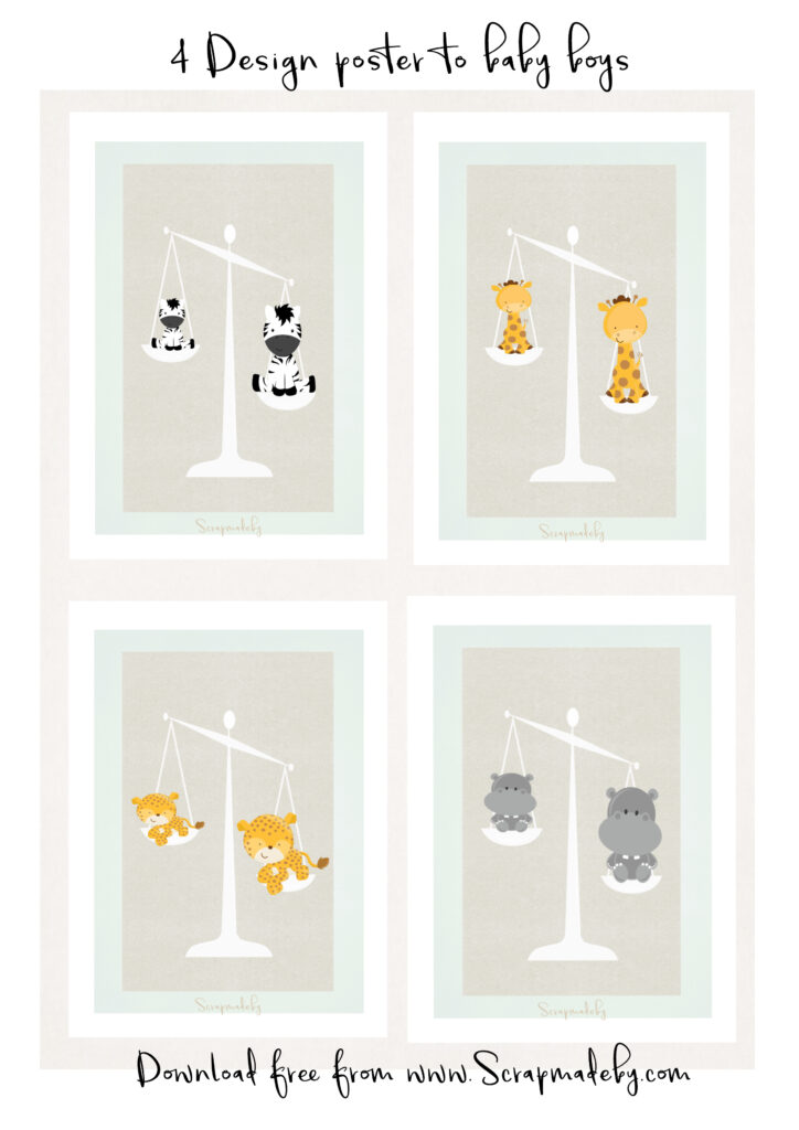 Design poster to baby boys