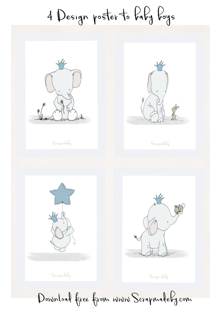 Design poster to baby boys