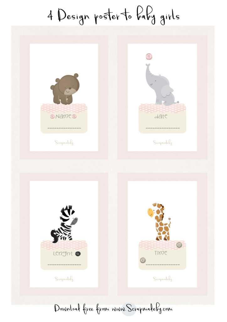 Design poster to baby girls