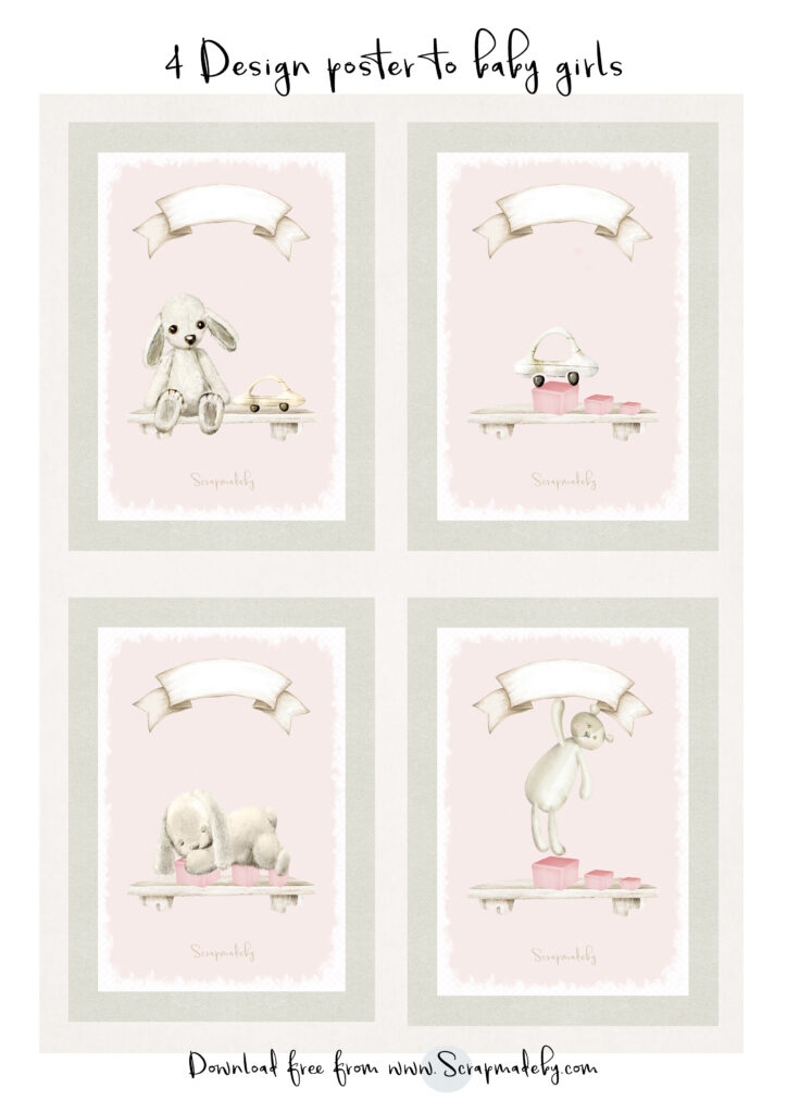 Design poster to baby girls