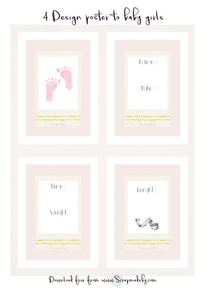 Design poster to baby girls