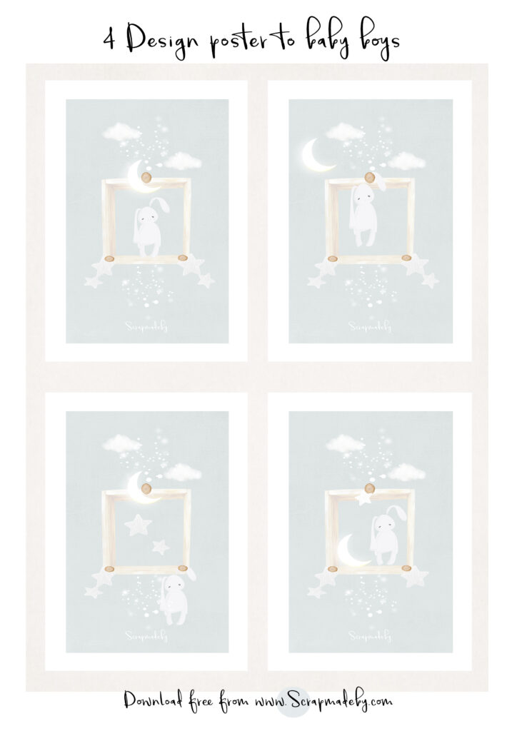 Design poster to baby boys