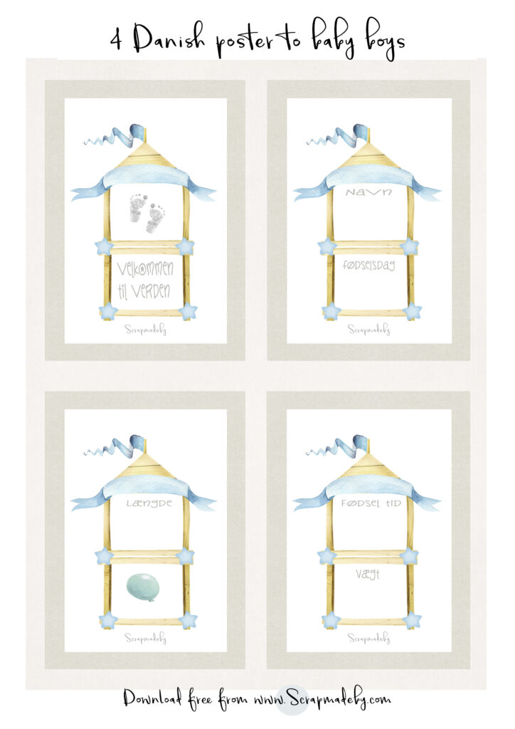 Danish poster to baby boys