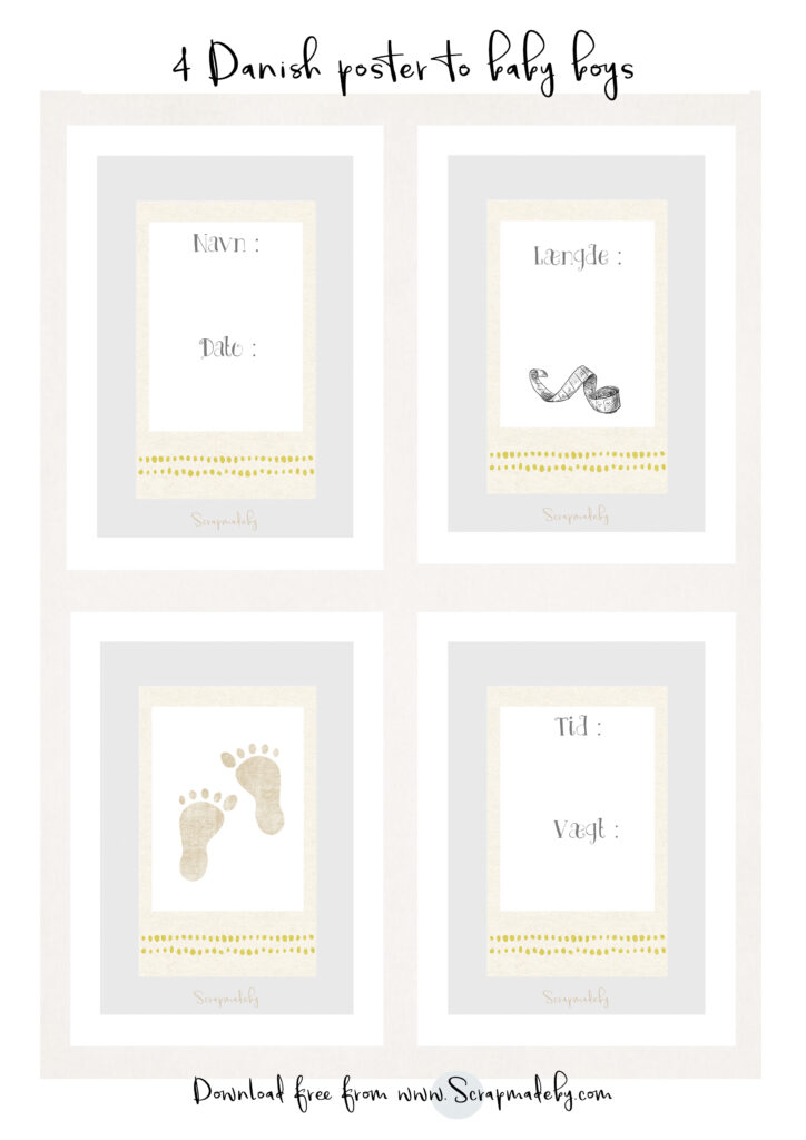 Danish poster to baby boys