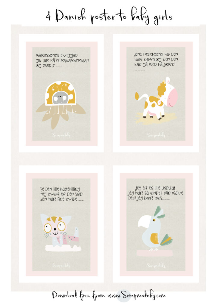 Danish poster to baby girls