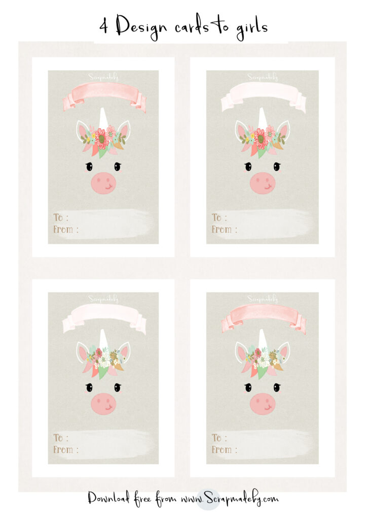 Design cards to girls