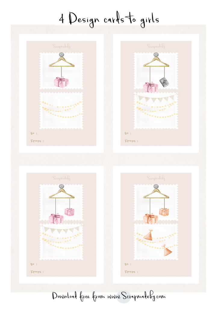 Design cards to girls