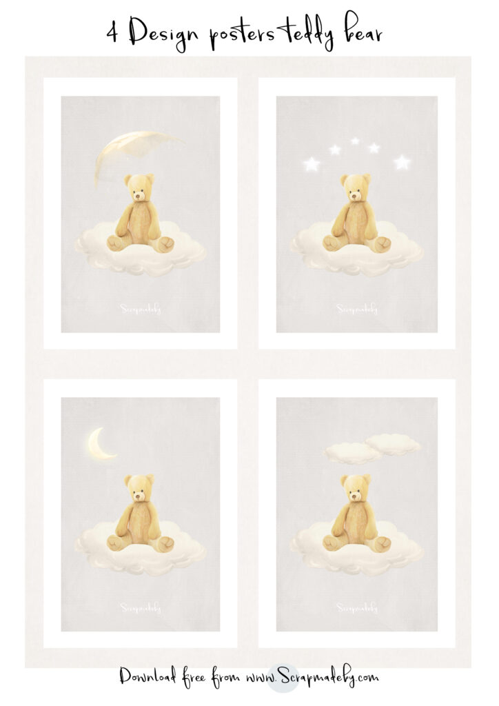 Design poster teddy bear