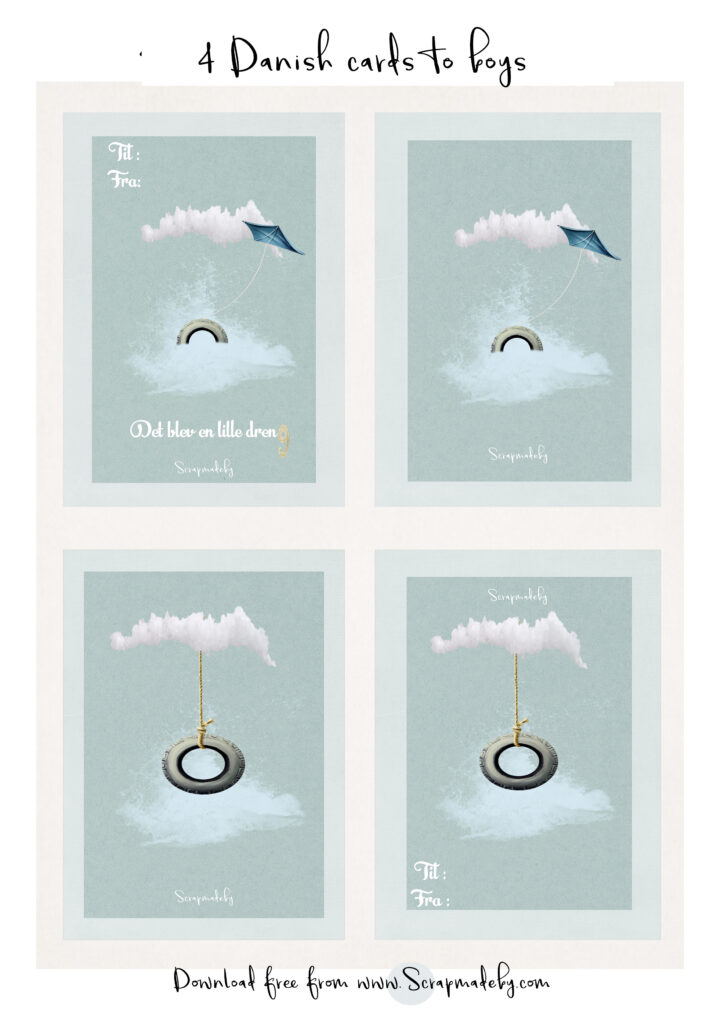 Danish cards to boys