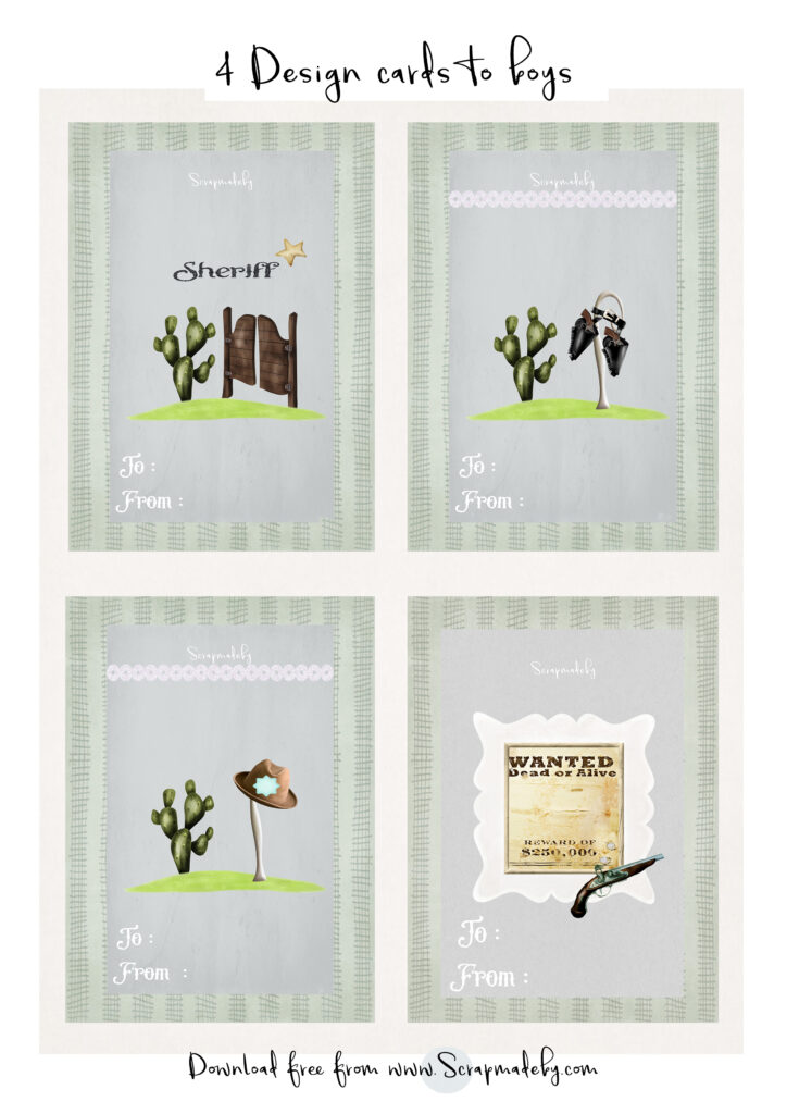 Design cards to boys