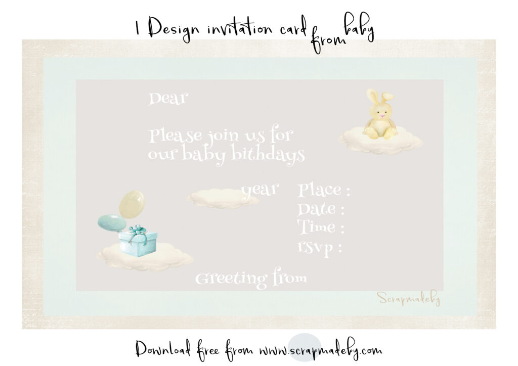 Invitation cards from baby