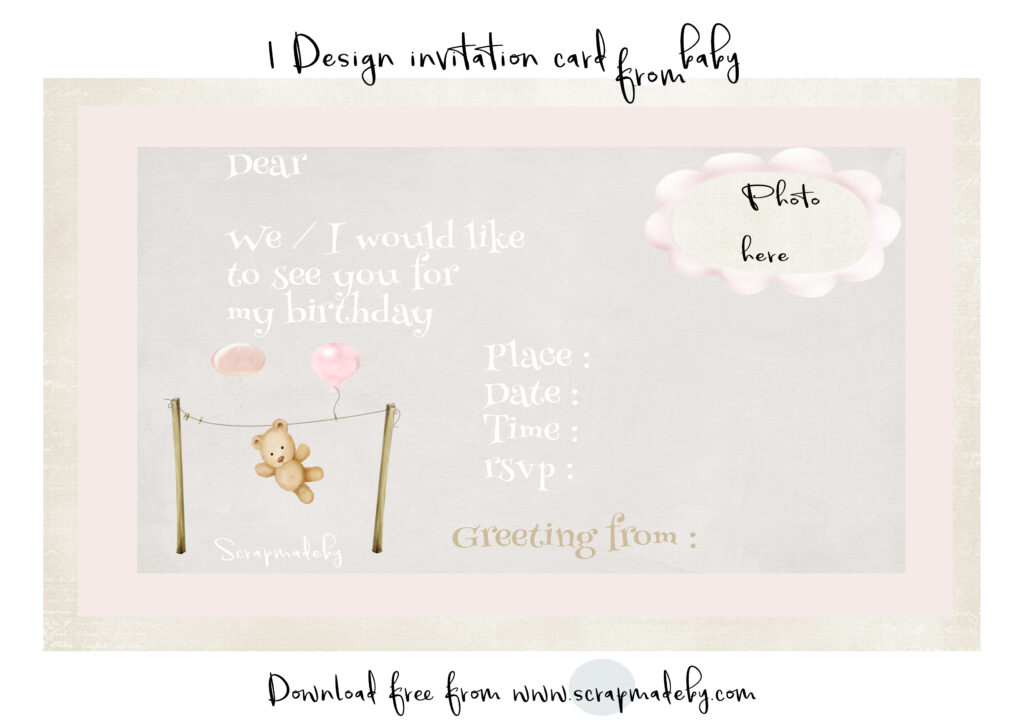 Invitation cards from baby