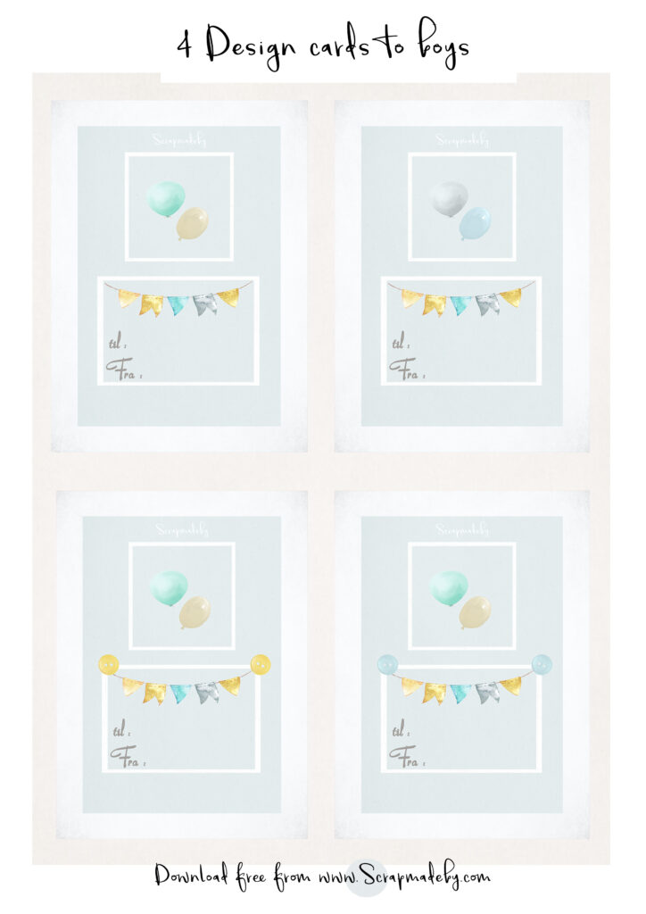 Design cards to boys