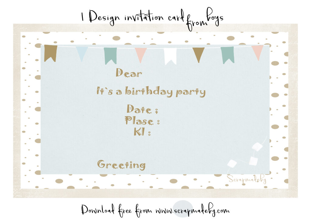 Invitation cards from boys