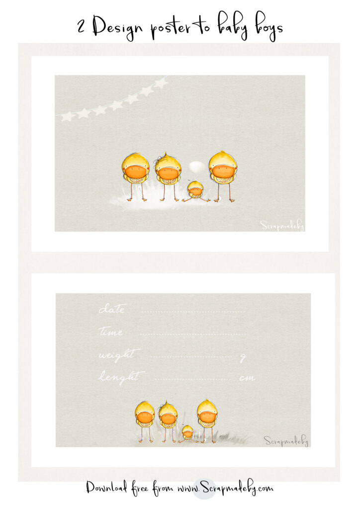 Design poster to baby boys