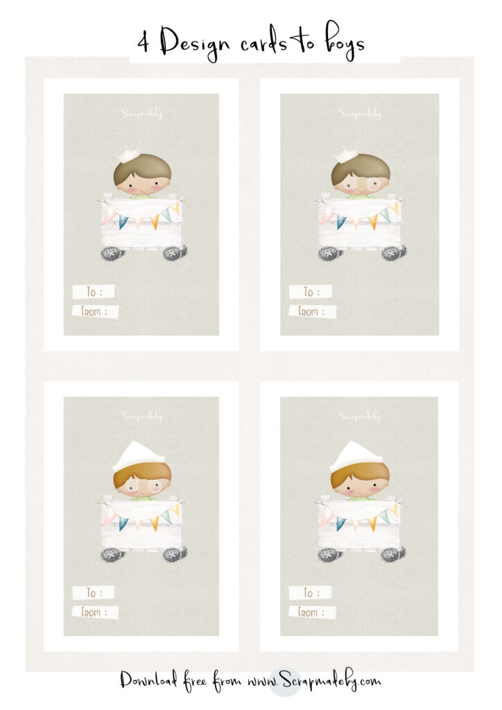 Design cards to boys