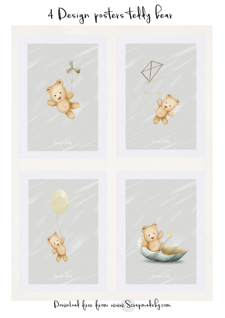 Design poster teddy bear