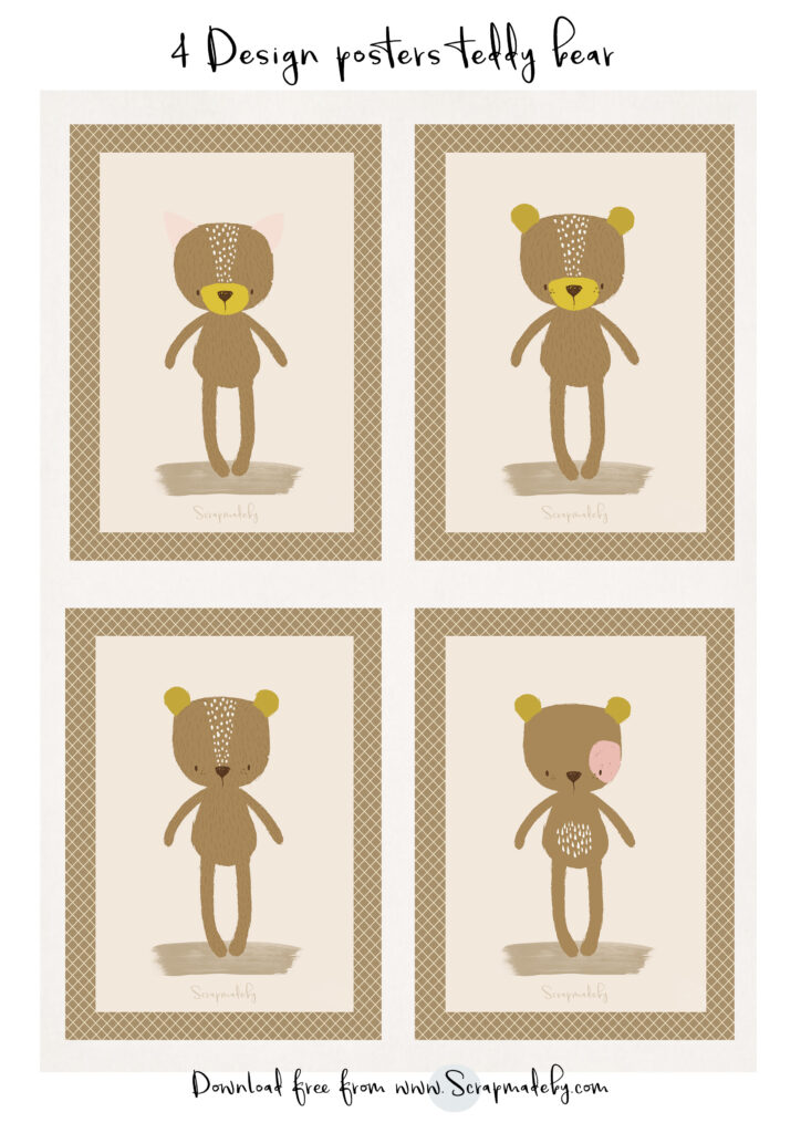 Design poster teddy bear