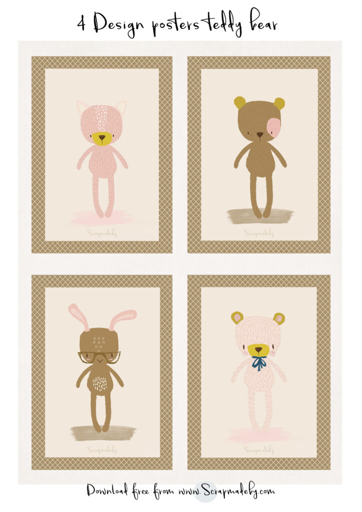Design poster teddy bear